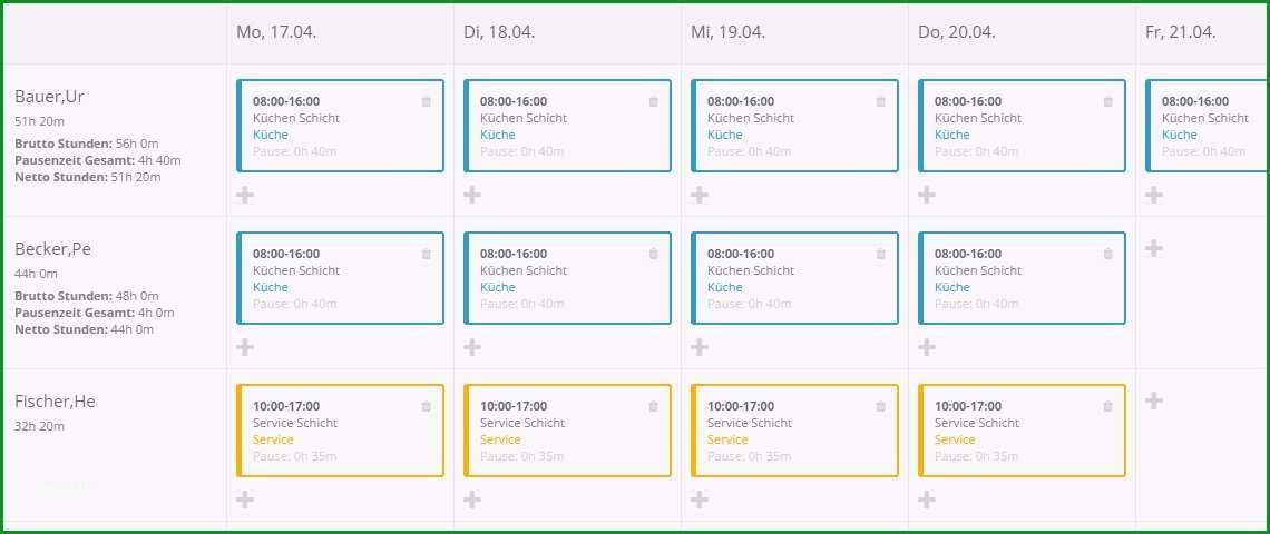 schichtplaner online