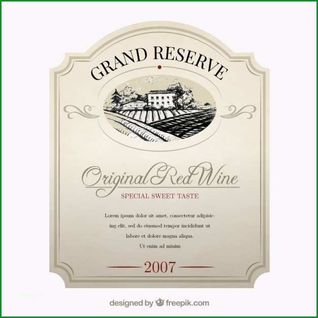 elegant wine label