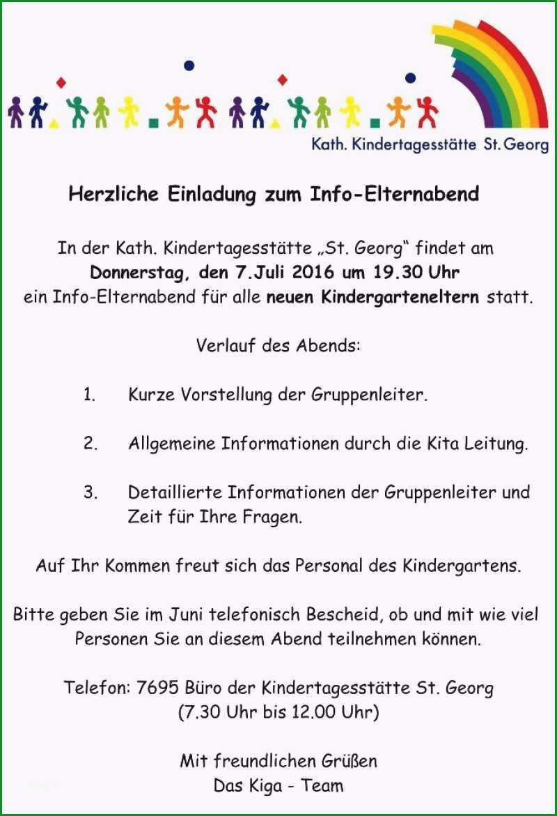 Beste Elternbrief Kindergarten Vorlage Süß Einladung Elternabend