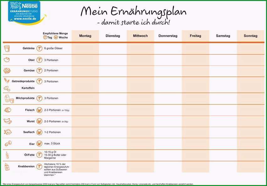 Ernaehrung erfolgreich umstellen Ernaehrungstagebuch und Ernaehrungsplan helfen