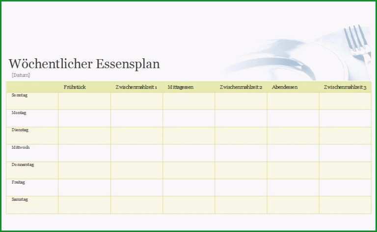 essensplan herunterladen ausdrucken wochenplan vorlagen c6