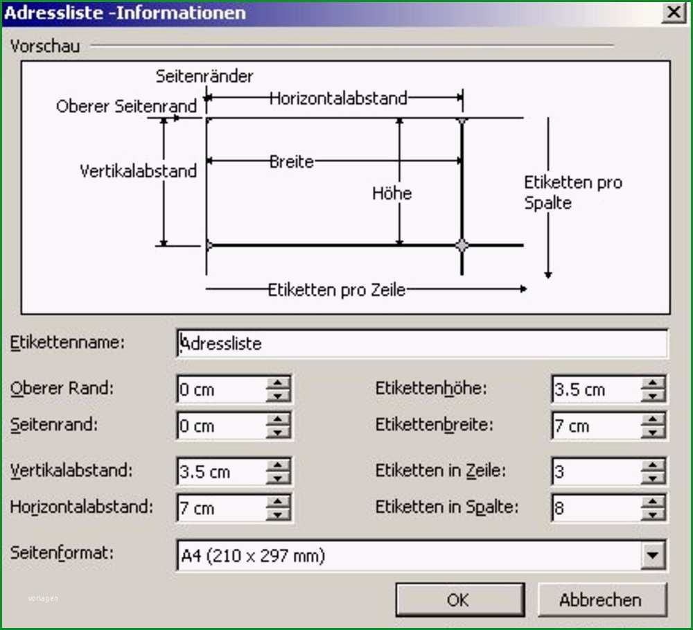 etiketten aus excel adressliste