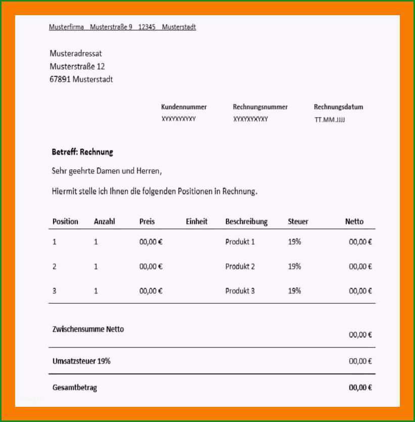 Beste Honorarrechnung Vorlage Word Fabelhafte 13 Rechnungen