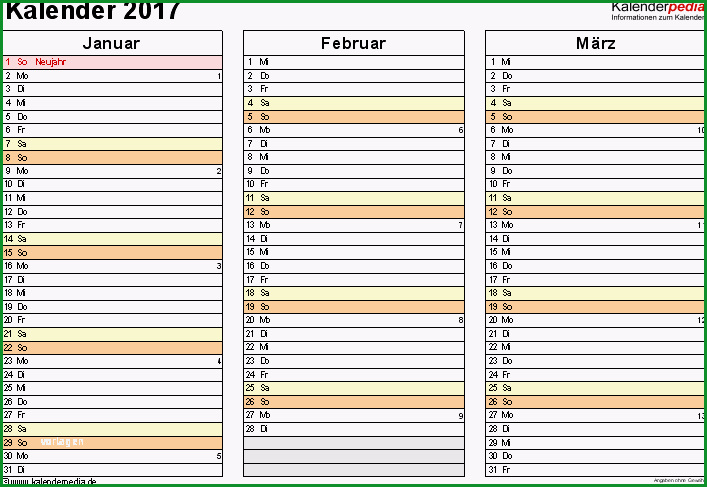 kalender 2017 pdf vorlagen