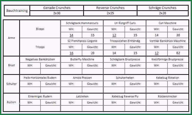 trainingsplan erstellen vorlage