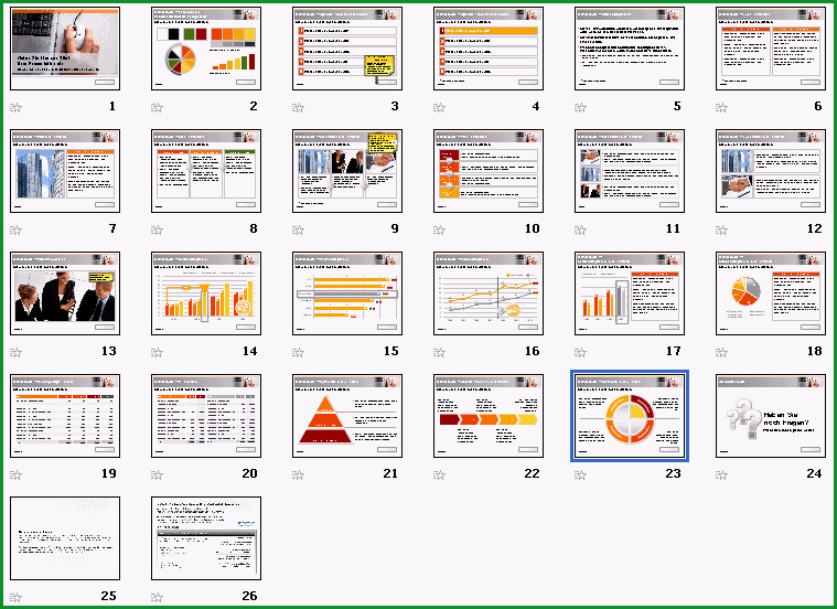 powerpoint vorlage mausklick orange