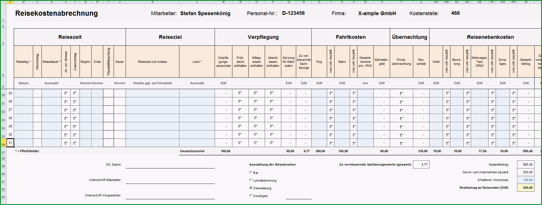 reisekostenabrechnung