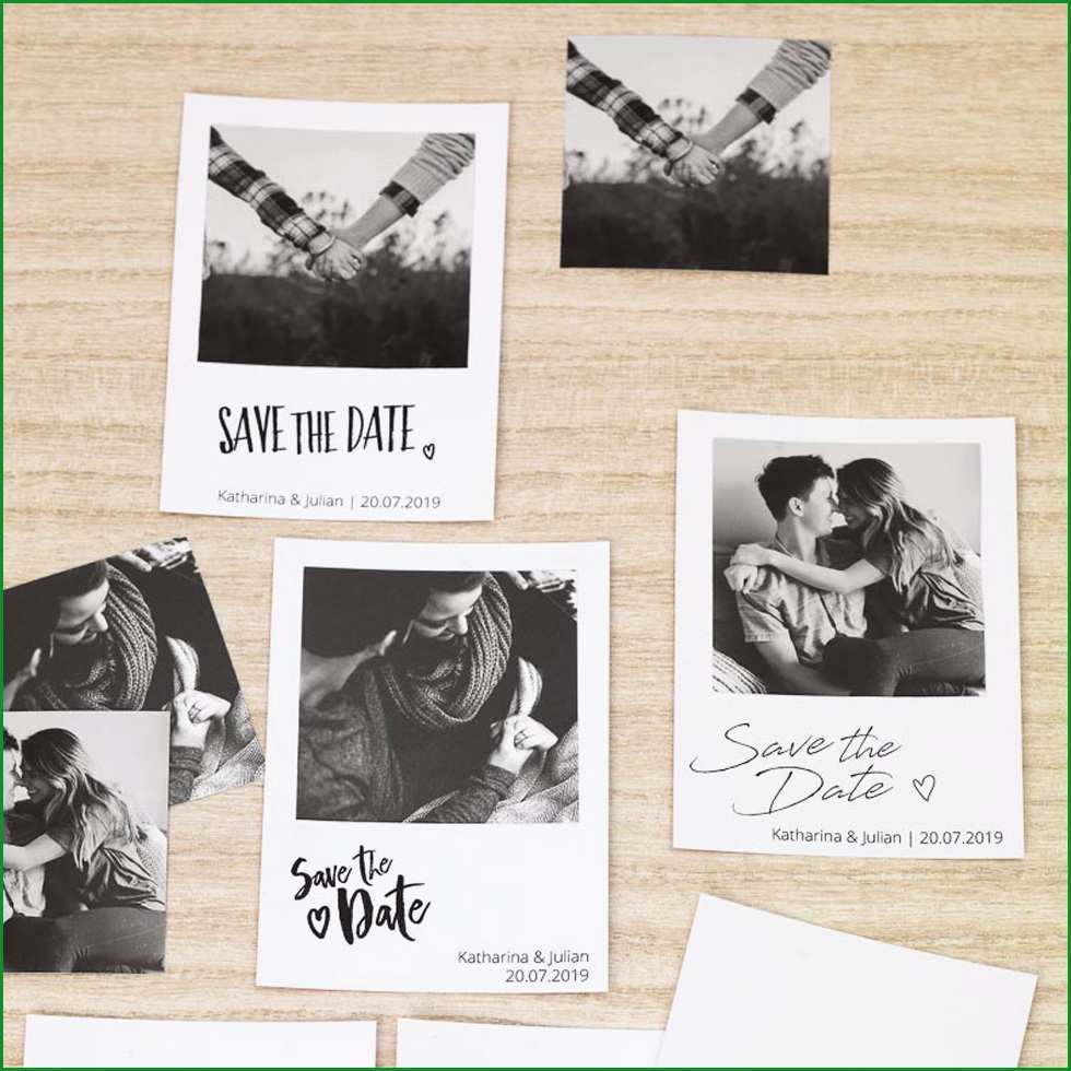 diy save the date karten vorlagen als polaroid