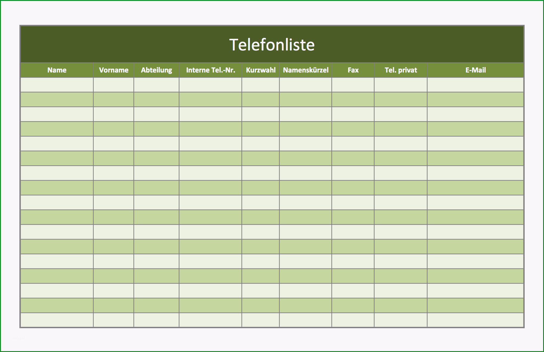 telefonverzeichnis mit excel vorlagen