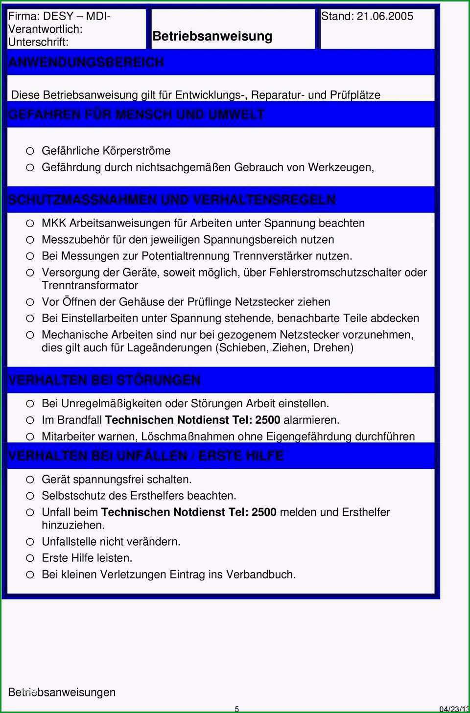 verhalten bei unfallen vorlage inspiration betriebsanweisungen fur mdi pdf