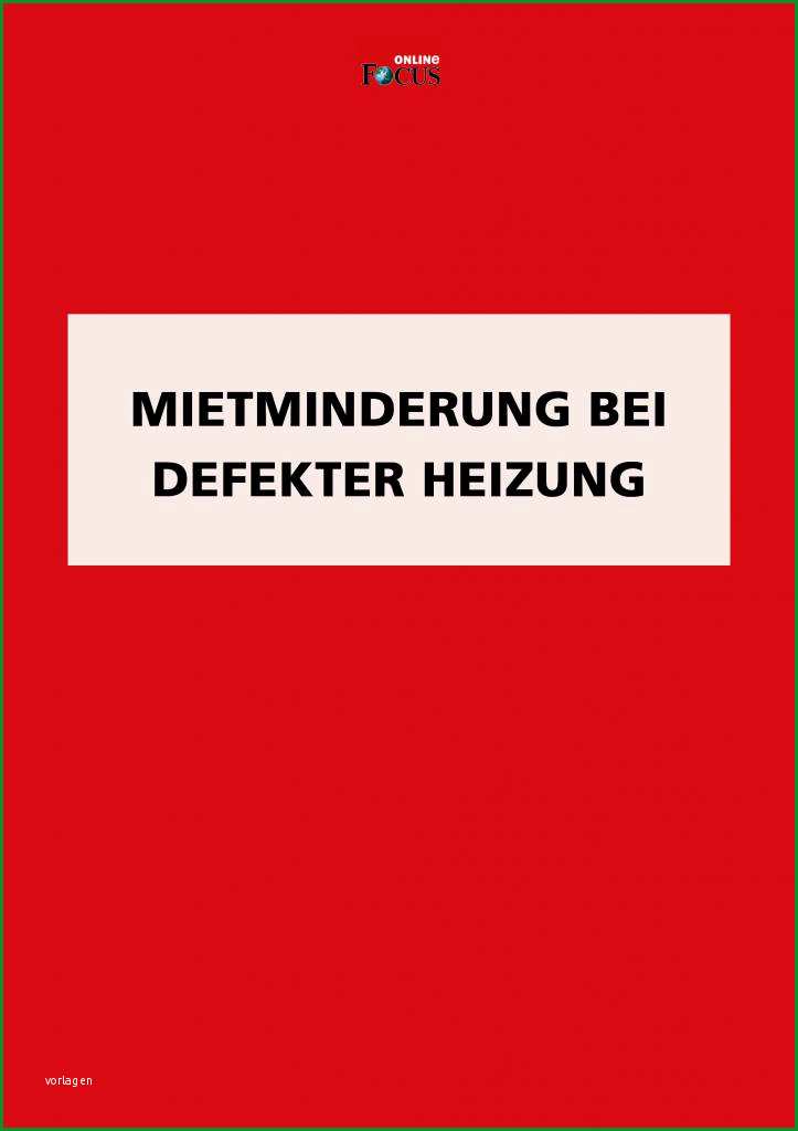 mietminderung bei defekter heizung