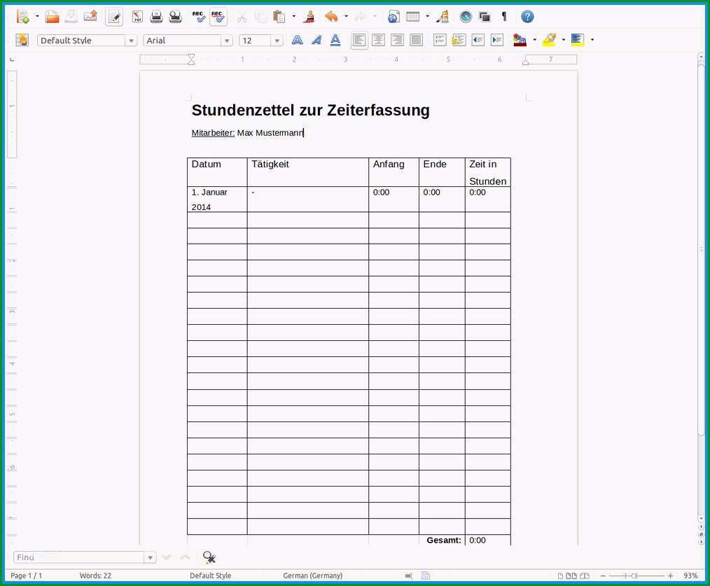 vorlage stundennachweis excel elegante 5 stundenzettel vorlage business template