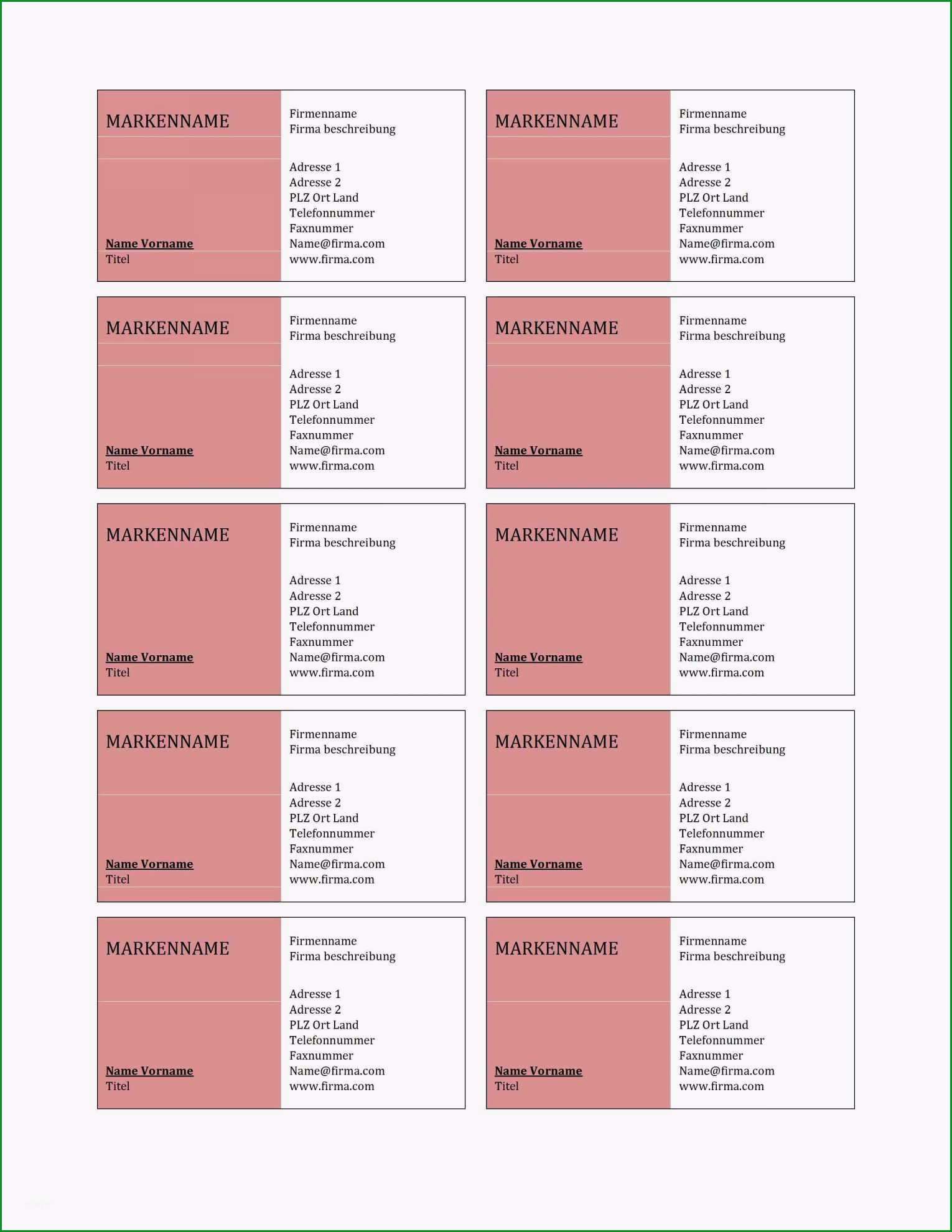 vorlage visitenkarte word kostenlos schonste to do liste vorlage word vorlage visitenkarten 85x55