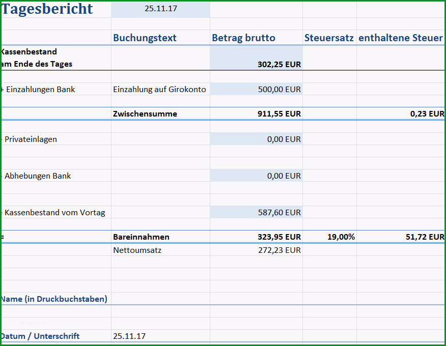 vorlage kassenbuch