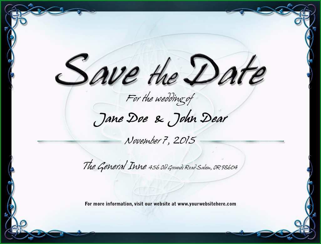 Wedding Save The Date Template 1