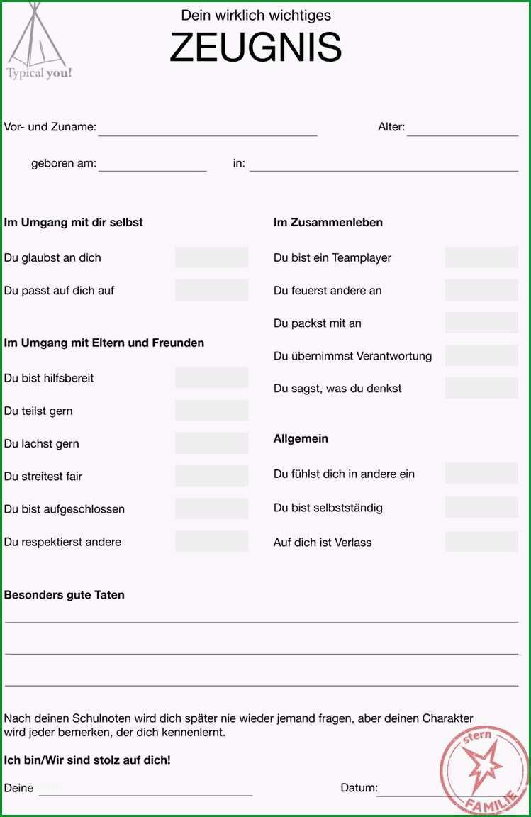 Außergewöhnlich Zeugnis Vorlage 2019 1
