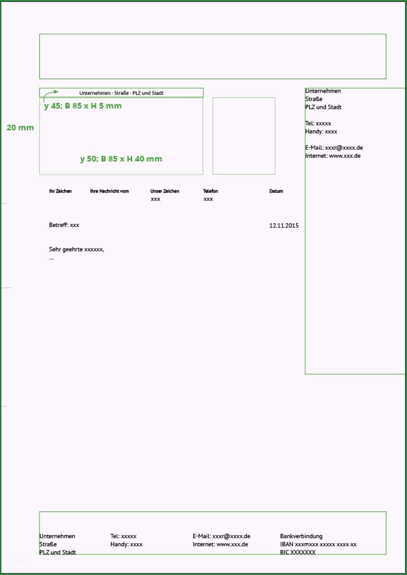 13 din a4 brief absender