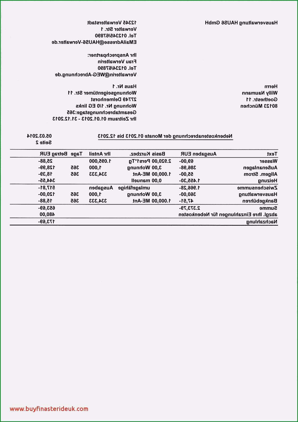 13 nebenkostenabrechnung einfamilienhaus muster