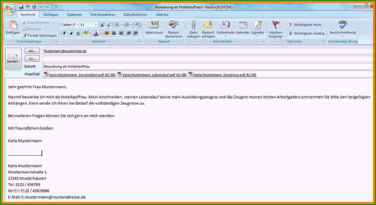 17 formliche email vorlage