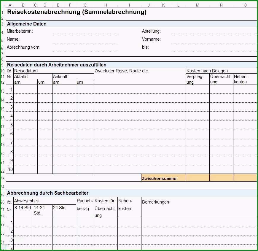 20 spesenabrechnung muster