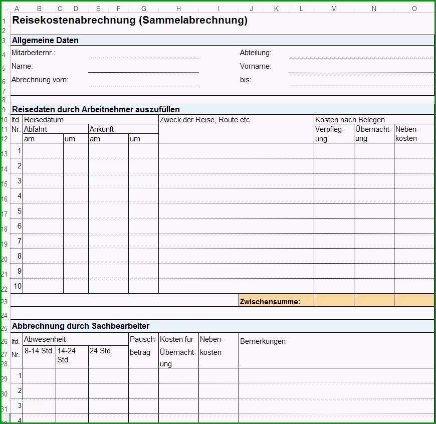 20 spesenabrechnung muster