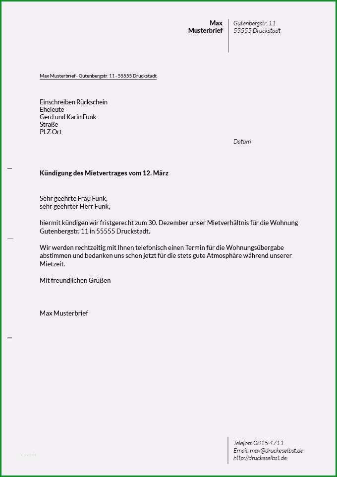 kundigung mietvertrag vermieter vorlage pdf