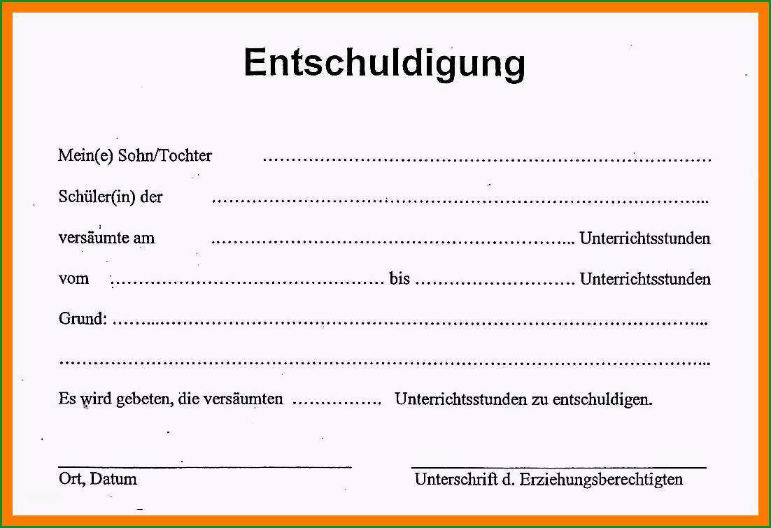 7 entschuldigung schule schreiben