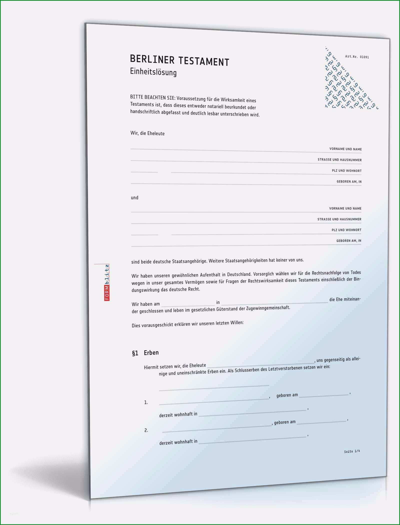 adressanderung vorlage pdf angenehm berliner testament einheitslosung