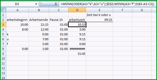 arbeitsplan erstellen mit excel