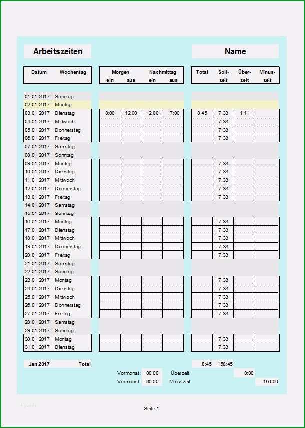 Einzahl Arbeitsstunden Pro Monat Vorlage Fabelhaft Excel