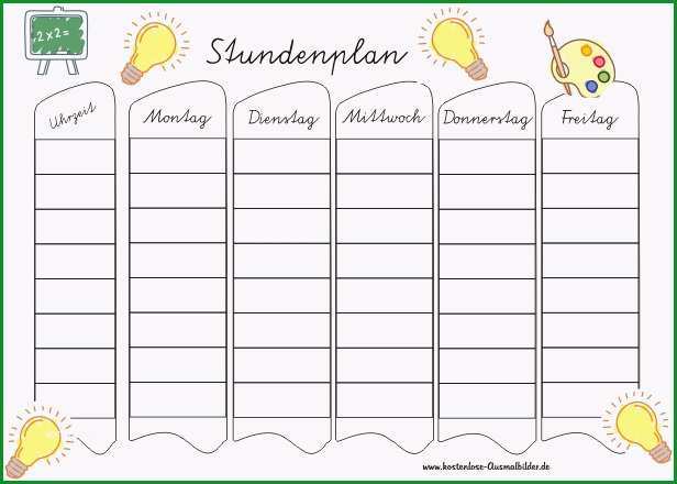 Bunter Stundenplan