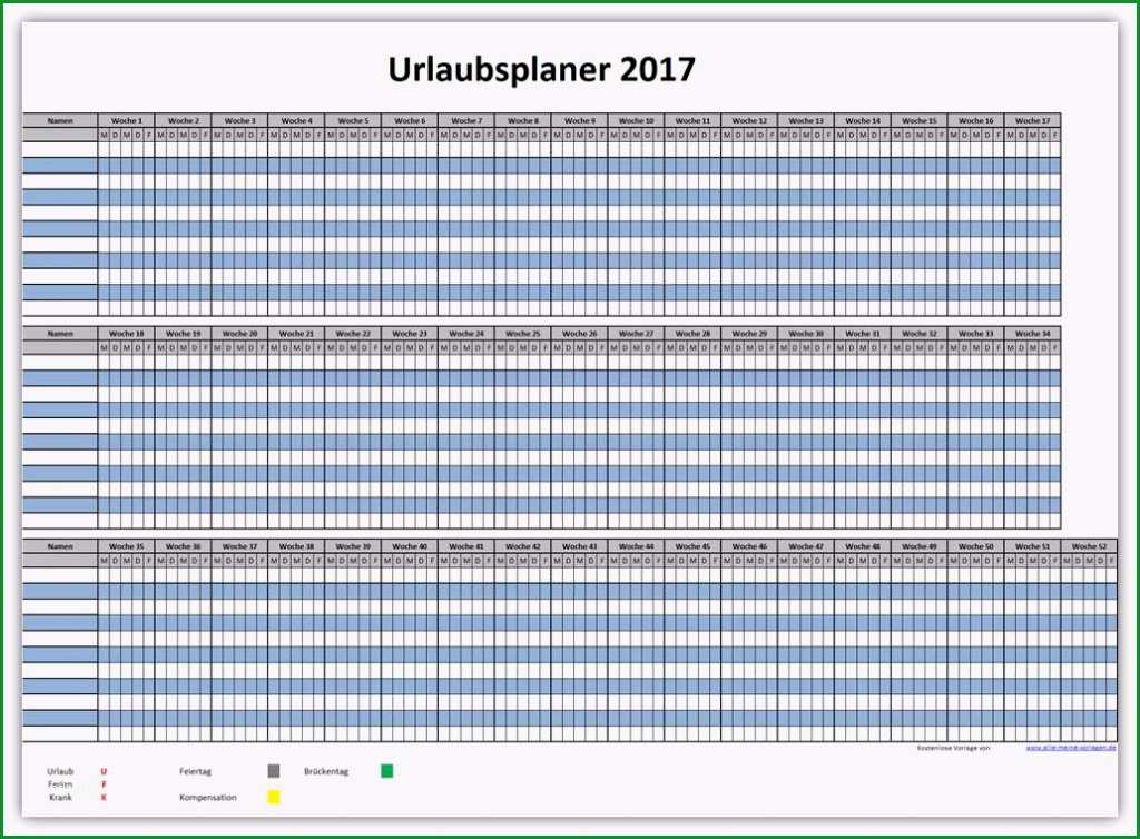 einfacher urlaubsplaner 2017 ferienplaner 2017