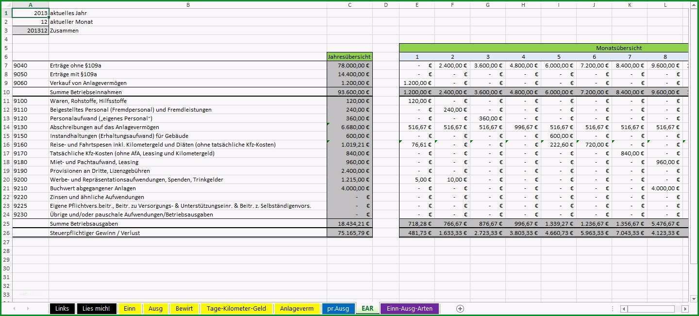 Einzahl Einnahmen Ausgaben Tabelle Vorlage Bezüglich Recent Excel