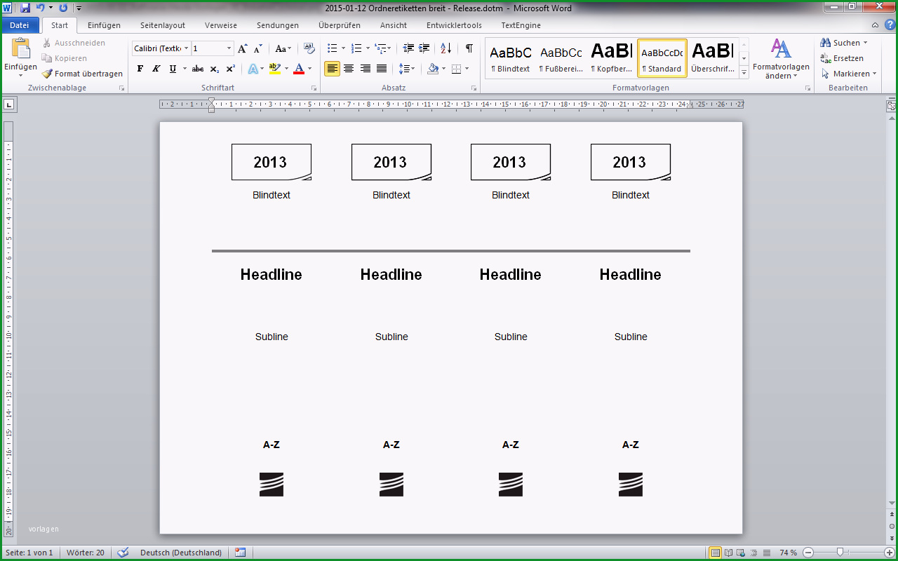erstellung von wordvorlagen zum etikettendruck