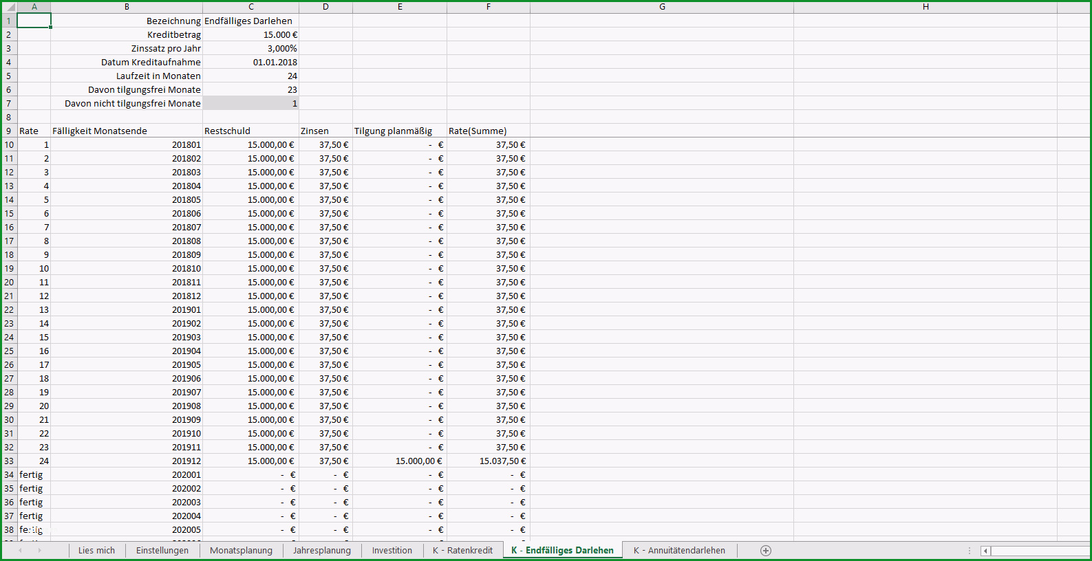 excel vorlage finanzplan businessplan