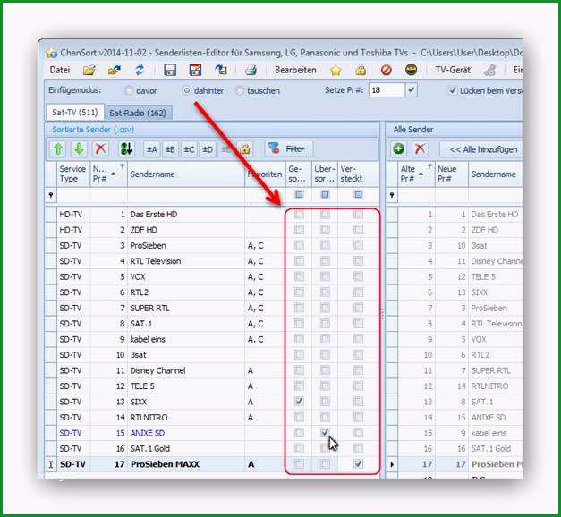 excel vorlage senderliste