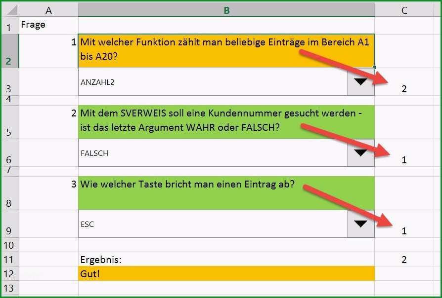 fragebogen auswerten excel mehrfachantworten