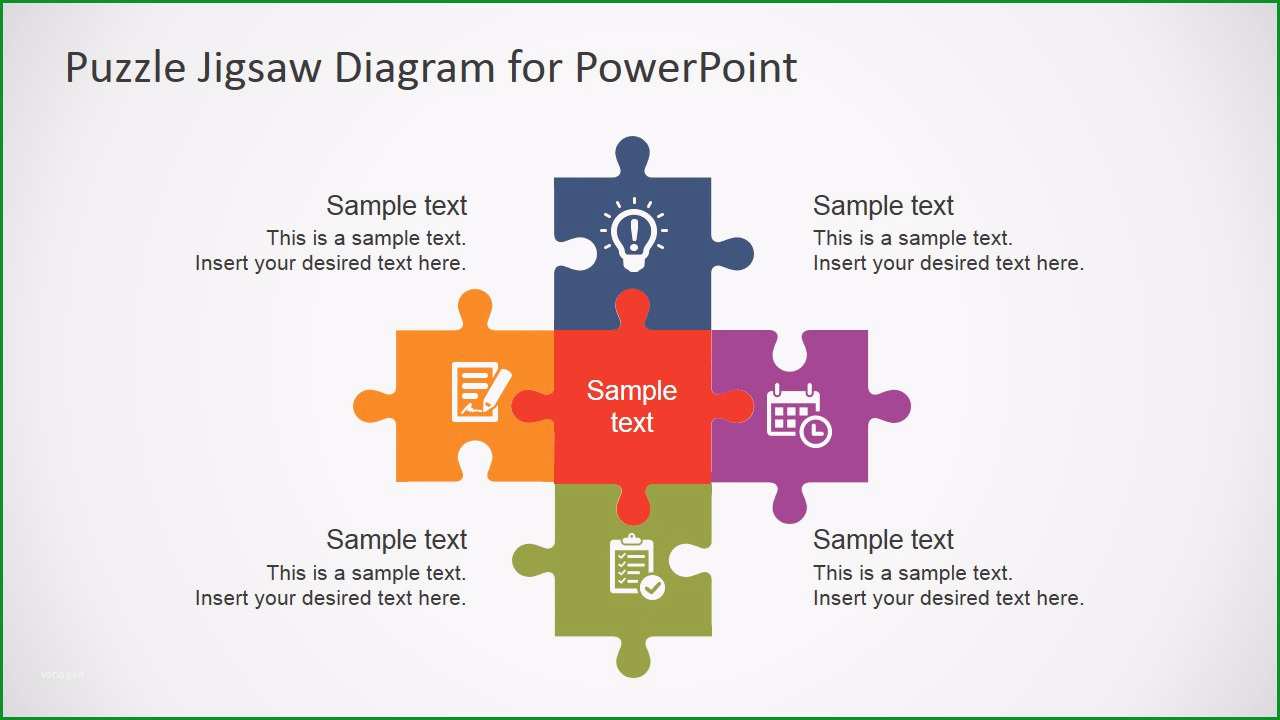 Einzahl Free Flat Puzzle Jigsaw Powerpoint Diagram Slidemodel