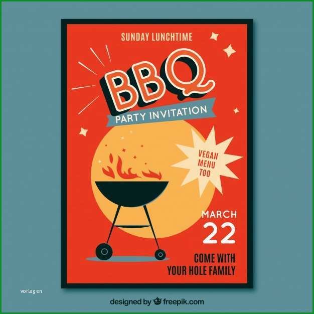 Einzahl Grill Plakat Vorlage