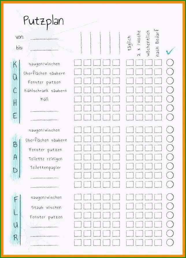 haushaltsplan putzen vorlage with medium image haushaltsplan putzen vorlage kostenlos