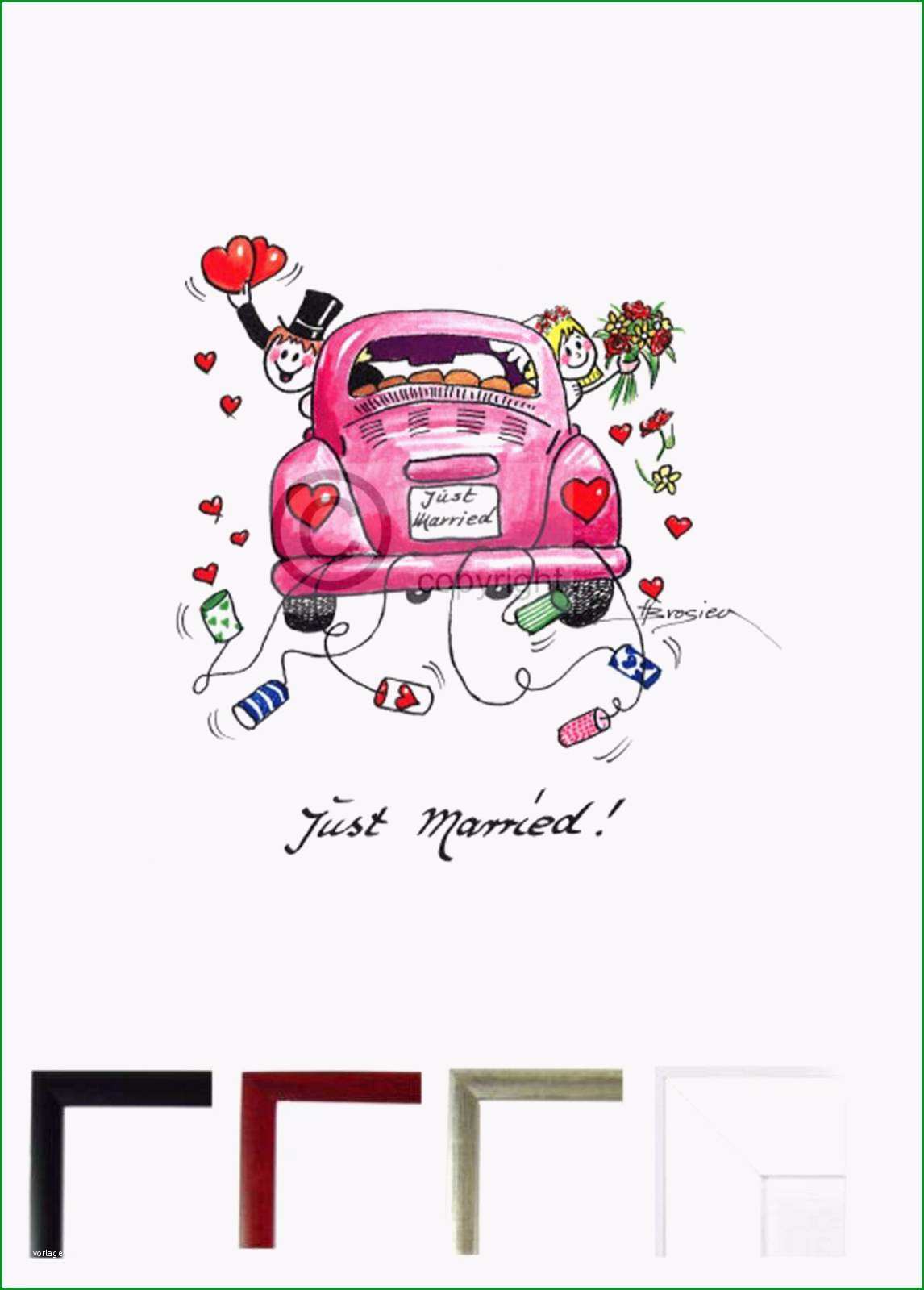 just married auto vorlage zum ausdrucken