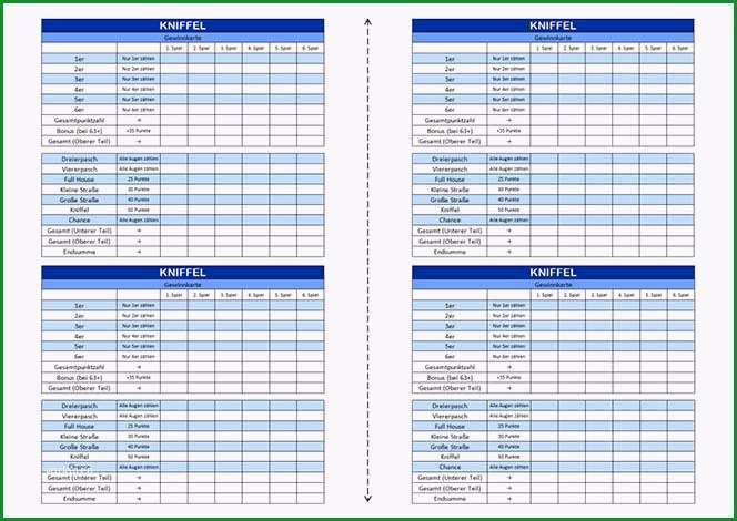 kniffel vorlage excel pdf