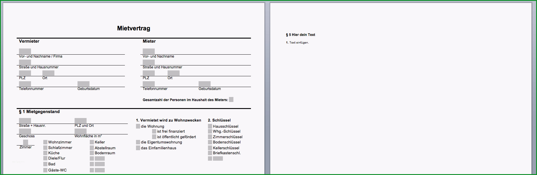 kostenlos mietvertrag im word format zum anpassen