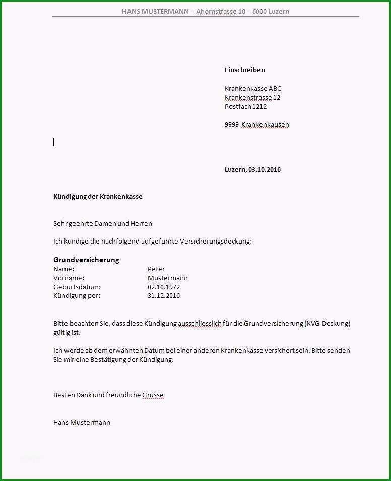 krankenkasse kundigen vorlage neu vorlage kundigungsschreiben krankenkasse muster vorlage