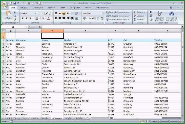 kundenverwaltung excel vorlage angenehm adressliste vorlage kostenlos burozubehor