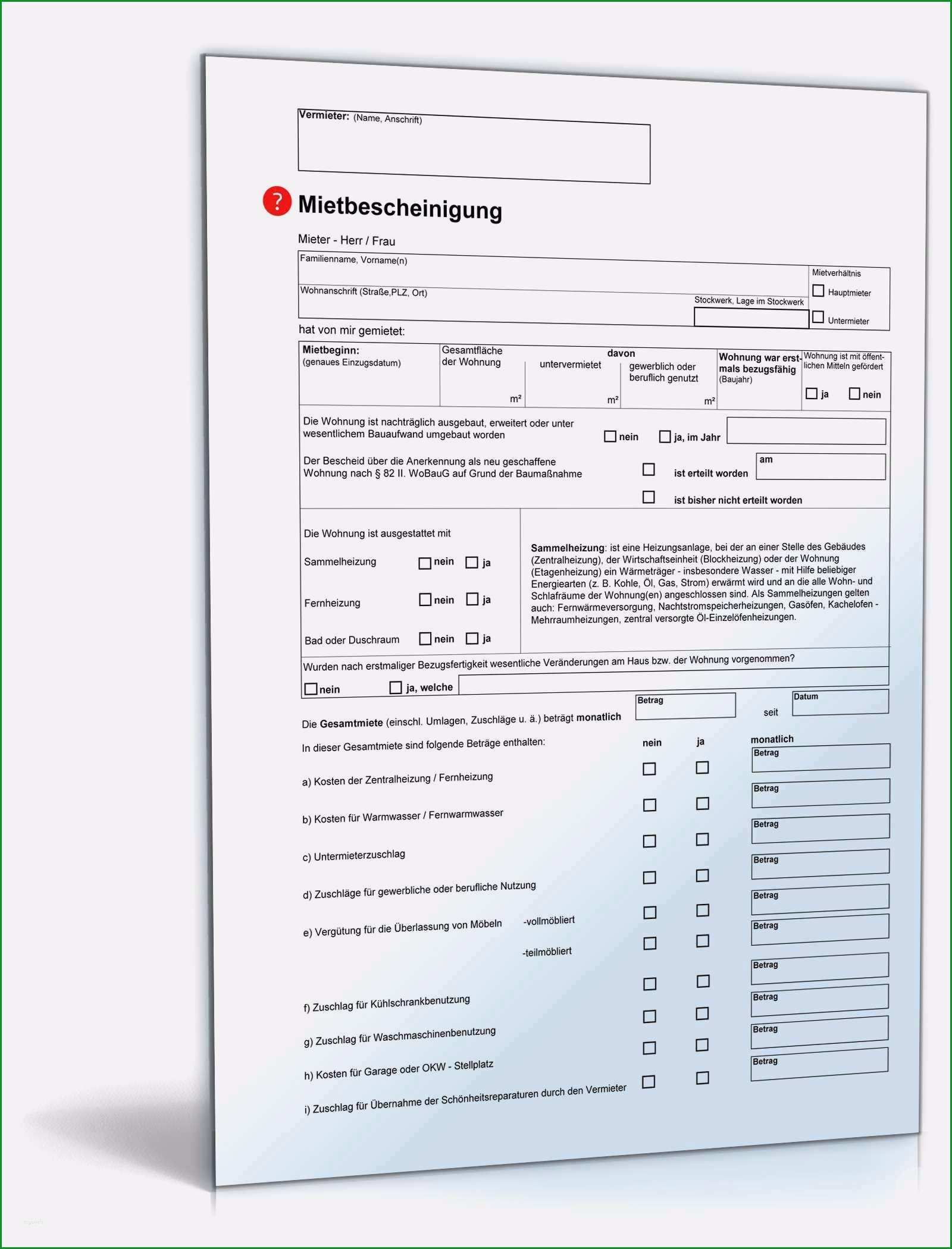 vermieterbescheinigung muster