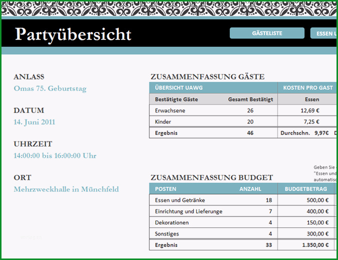 Partyplanung TM