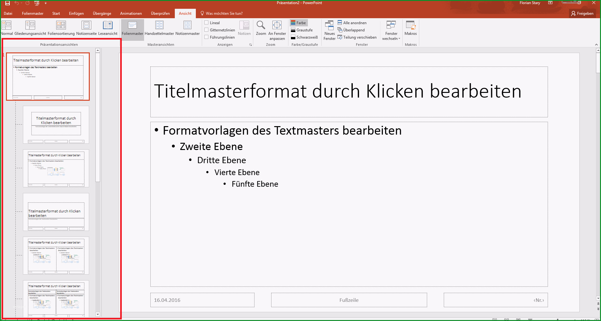 powerpoint masterfolie bearbeiten