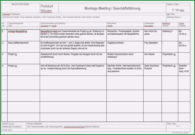 filmprotokoll vorlage grosen protokoll vorlage pdf word