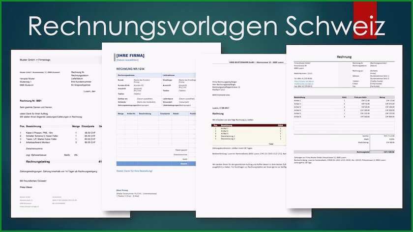 rechnung vorlage schweiz word und excel